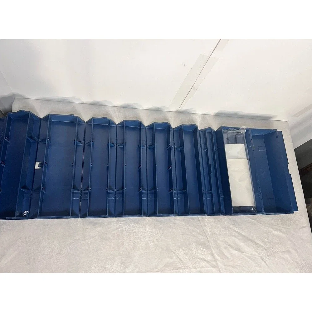 ROLYKIT Blue Sewing Crafts Hobbies Toolbox Fishing Tacklebox Handle